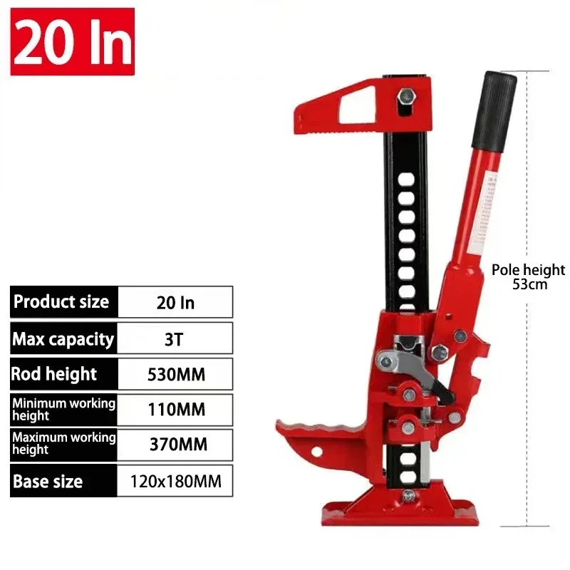 

=20 /33 Inch Car Jack Manual Off-road Vehicle Rescue Jack Car Monkey Climbing Bar Front Bar Holder Off-road Jack Recovery Lifter