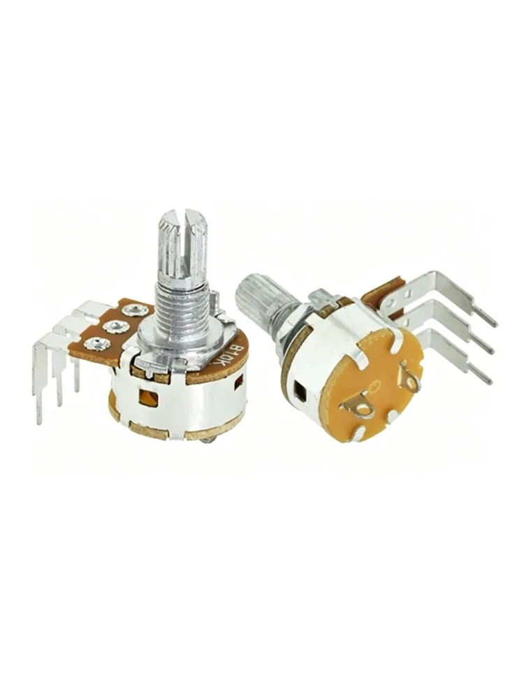 5 Stück WH148 3-Pin mit Schalter 15MM gebogener Fuß B5K B10K B20K B100K B500K 502 103 203 104 504 Potentiometer