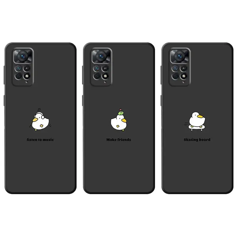 phone Cases for Xiaomi Redmi Note 9 13 case 11S 13C 10 5G 12 Pro 12S 12C 7 fundas Antiscratch cover Mini Cute Question Mark Duck