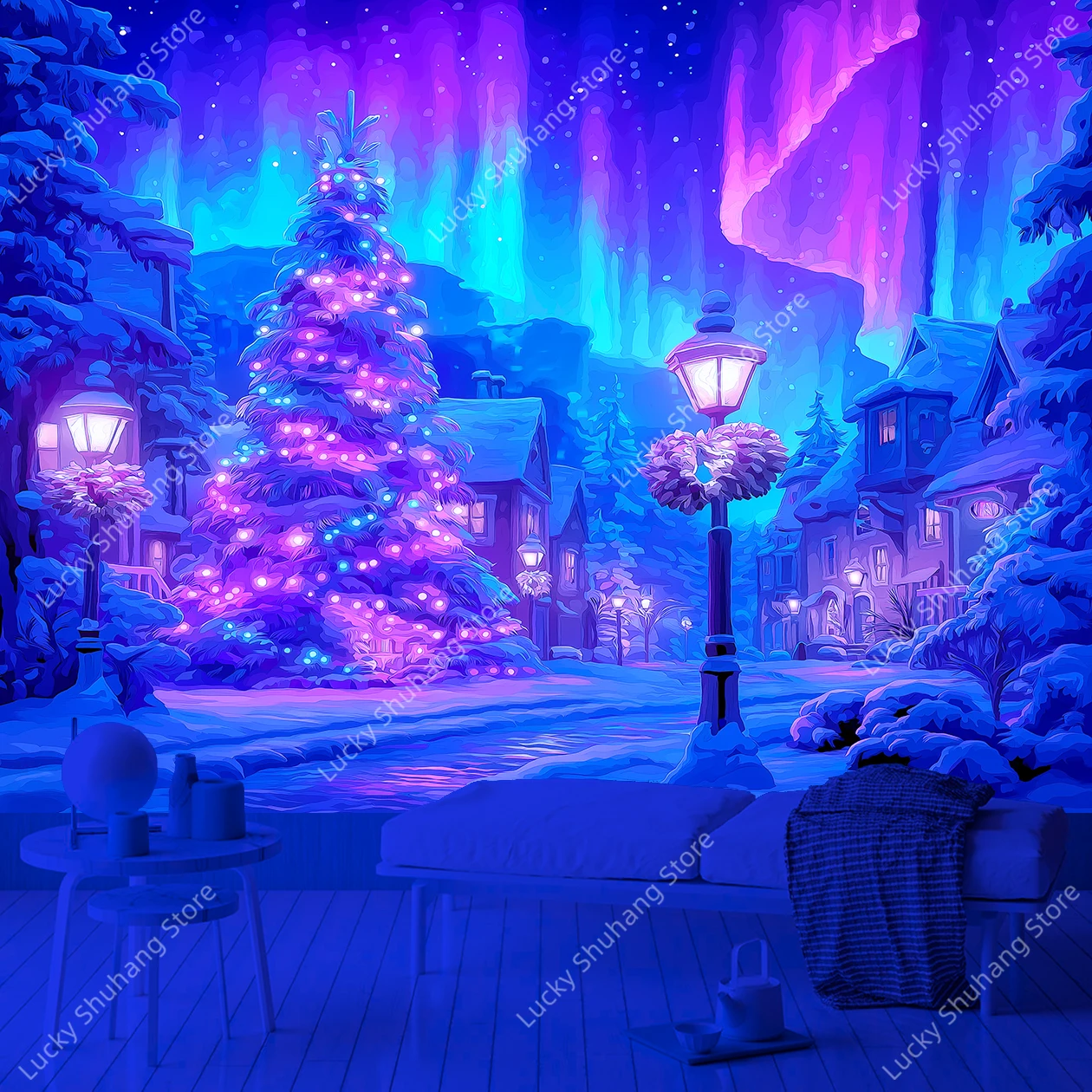 Tapeçaria uv mágica das luzes  - Wall Decor Lighting Tree avaliação e preço