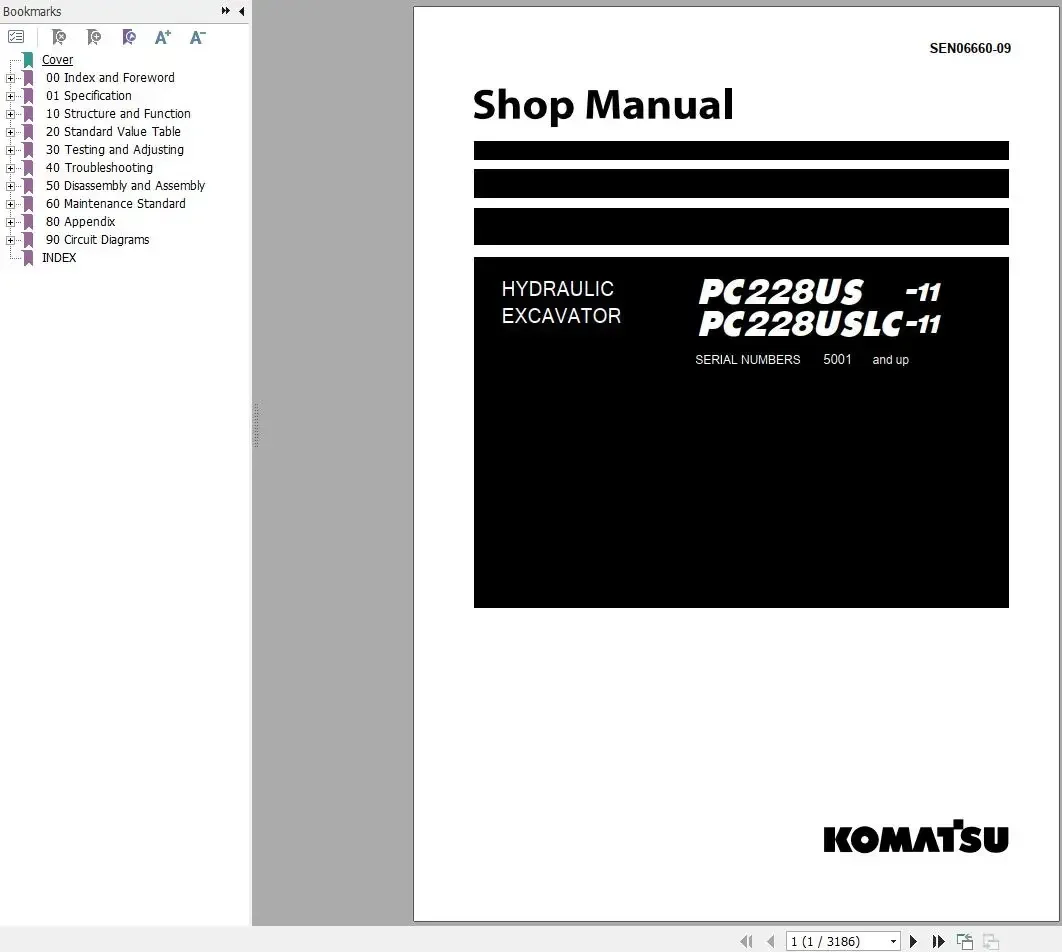 AutoDVD Komatsu Hydraulic Excavator Updated 2024 10.7 GB PDF Shop Manual