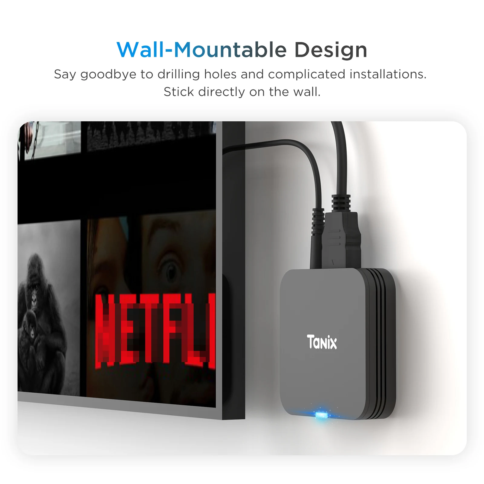 Tanix TX1 Android TV Box Quad Core H313 2.4G Wifi 4k HD Smart Set Top Box