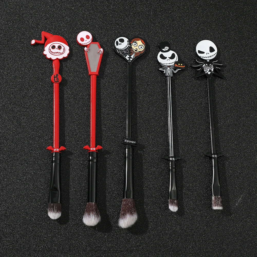 

Animated Movie The Nightmare Before Christmas Makeup Brushes Jack Skellington Skull Cosplay Props Beauty Tool Set