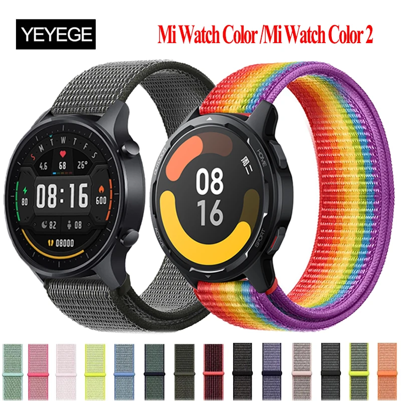 Correa de nailon para Xiaomi Mi Watch, pulsera deportiva de Color para haylou ls02, S1 Active