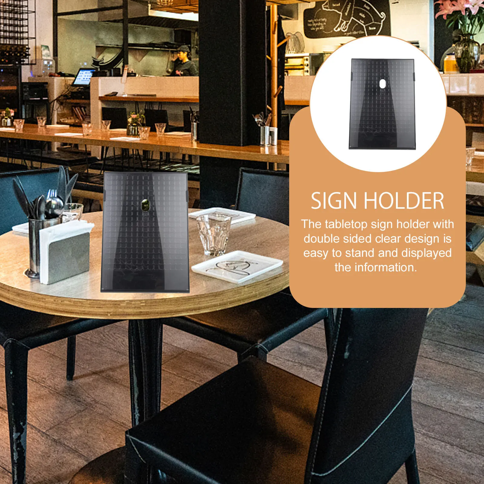 Qr Code Display Stand Clear Back Menu Holder For Restaurant Tabletop Sign Holder Plastic Paper Organizer Transparent