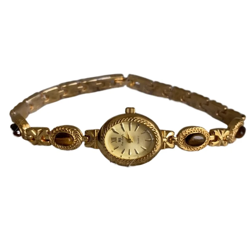 Y Мини Тигровый Глаз Камень Ниша Легкие Роскошные Ретро Изысканные Модные Темпераментные Женские Часы Премиум 05