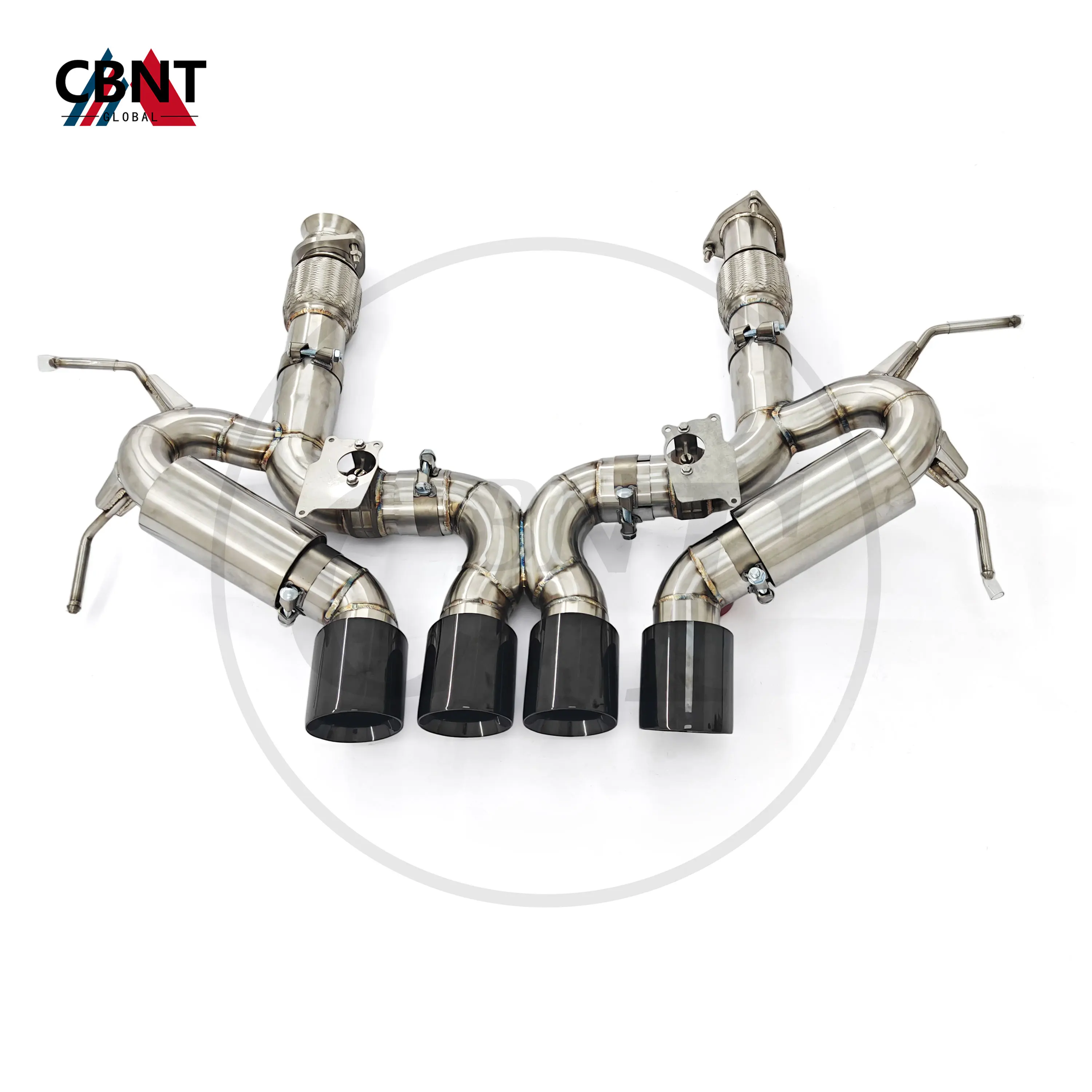 CBNT Match OEM Valve Design Exhaust Systems for Chevrolet Corvette C8 Z06 Stainless Steel Axleback Performance Exhaust Pipes