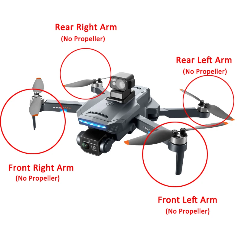 K918 MAX GPS Drone Original repuesto hélice hoja controlador de batería evitación de obstáculos Motor brazo con Motor accesorio DIY