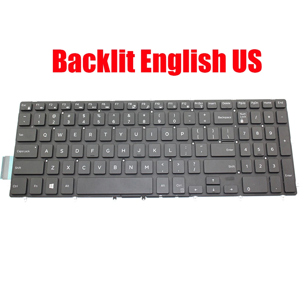 

Backlit US Keyboard For DELL For Inspiron 5565 5567 5570 5575 5583 5770 5775 7566 7567 7577 5765 5767 7773 7778 7779 7786 2-in-1