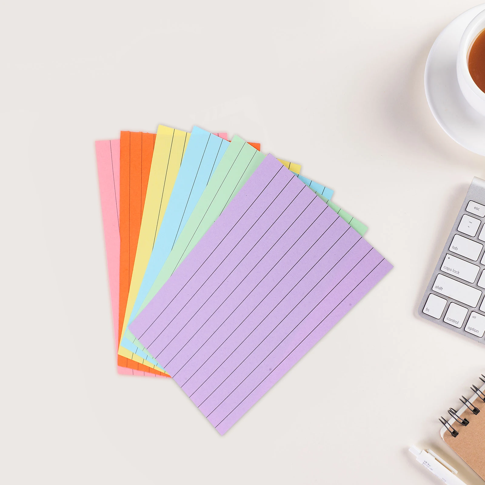 300pcs Double Sided Lined Notebook Colorful Index Cards Portable Size Study Office Paper Memo Pad Multicolor