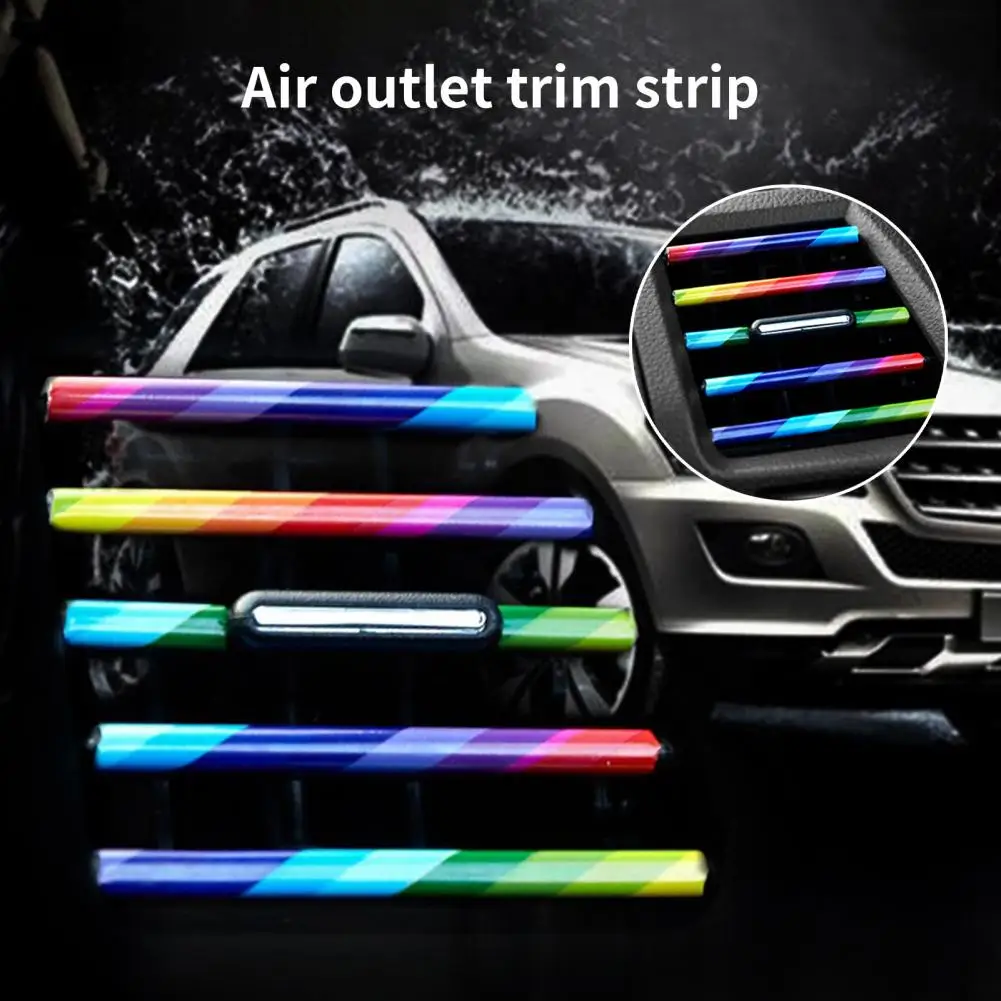 10 Pcs/Set Vent Outlet Strips  Flexible   Air Conditioner Strips Multi Colors Air Vent Trims