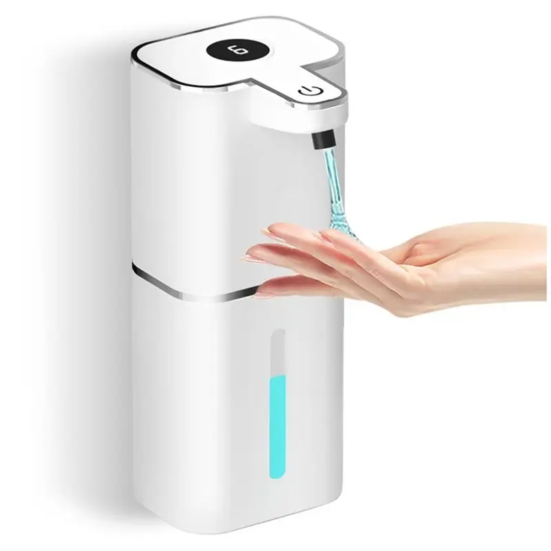 A84X-USB Rechargeable No Touch Soap Dispenser With Sensor 2 Hooks For Kitchen, Bathroom, Hotel, Toilet Cable