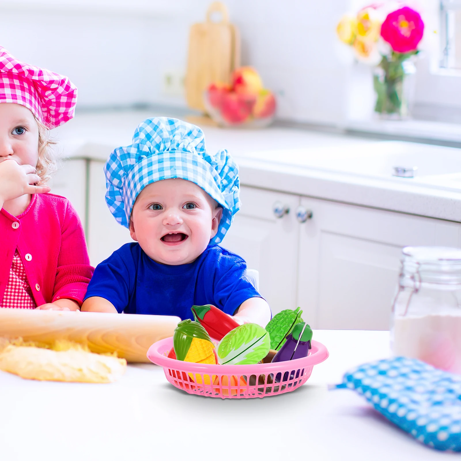 ชุดของเล่นจำลองการหั่นผักสำหรับเด็ก ชุดครัวจำลอง ของเล่นเสริมพัฒนาการเด็ก ของขวัญสำหรับงานวันเกิดเด็ก