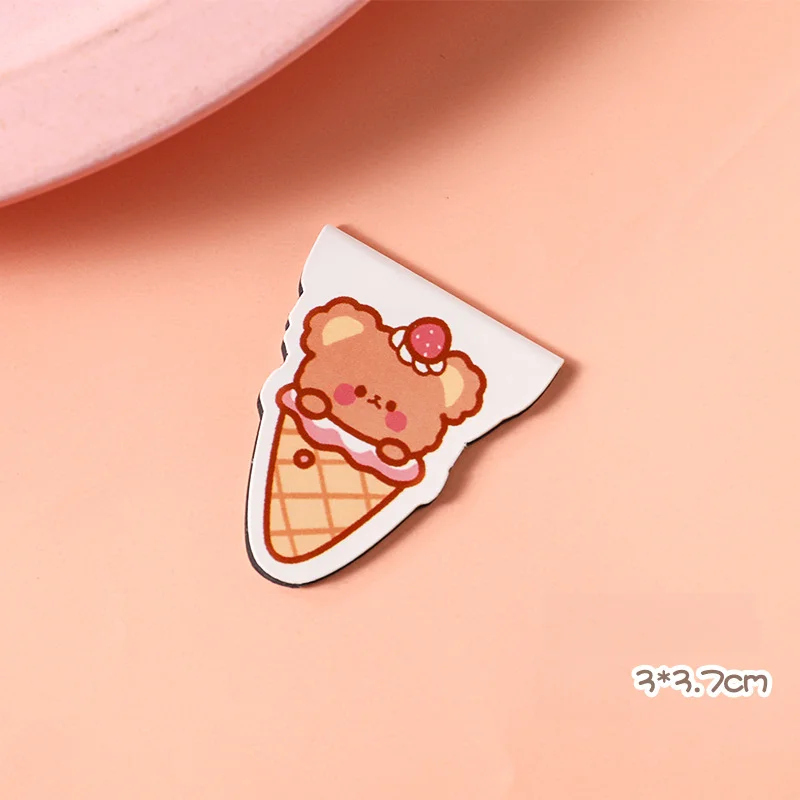 Marcapáginas magnético de dibujos animados, bonito oso, conejo, gato, niña, marcador de libro magnético, Clip de página de papel, regalo para estudiantes, oficina, escuela, 2024