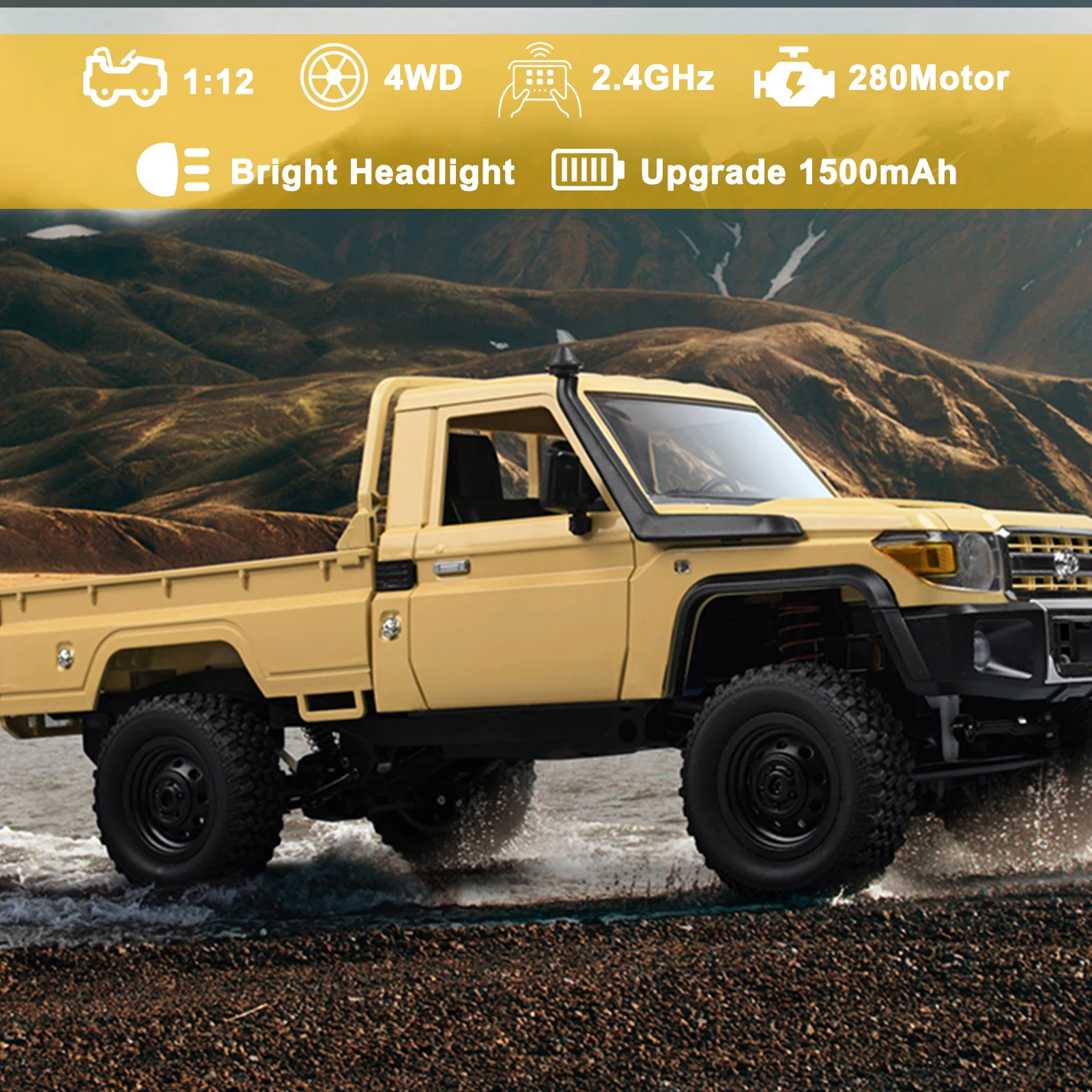 1:12 Rc Car Mn Model Mn82 Retro Full-scale Simulation Lc79 RTR 2.4g 4WD 280 Motor Remote Control Pickup RC Truck Model Car Toys