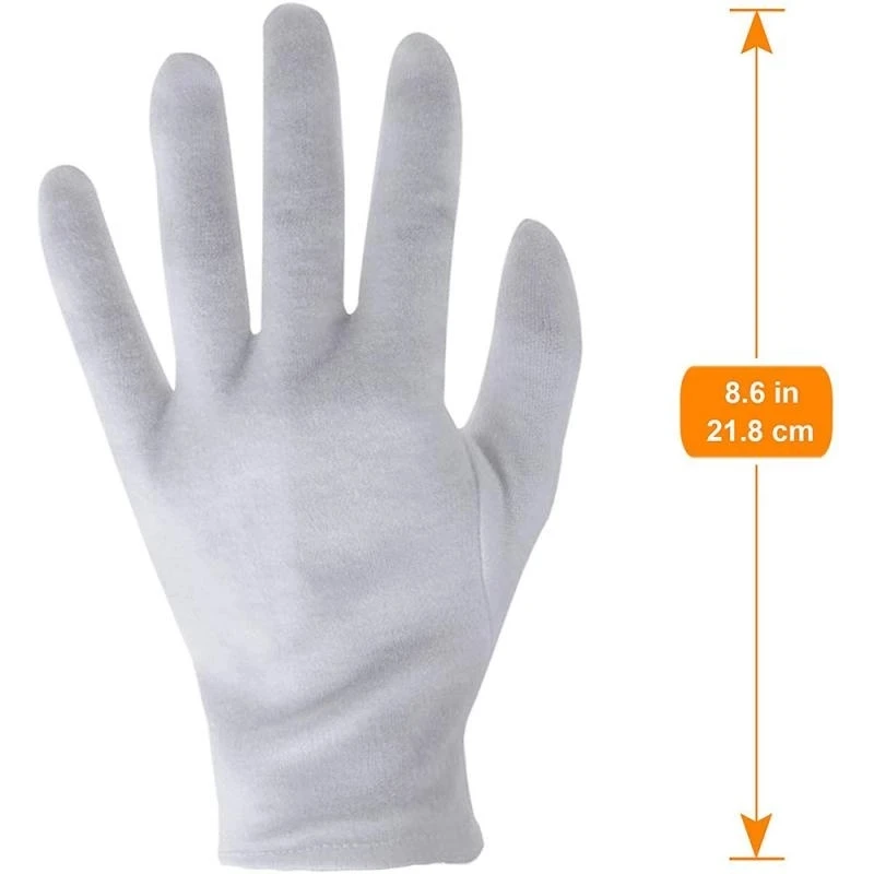 12 Pair Of White Cotton Gloves For Dry Hand Handling Car Repair Problems, Car And Motorcycle Repair Tools