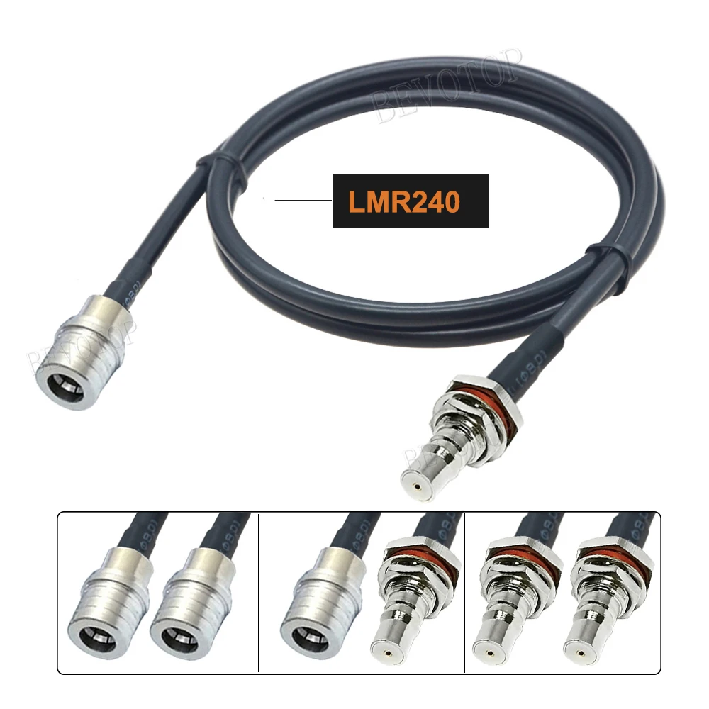 1Pcs LMR240 Cable QMA Male Plug to QMA Female Jack LMR-240 50-4 Low Loss 50 ohm RF Coaxial Pigtail Jumper Extension Cord