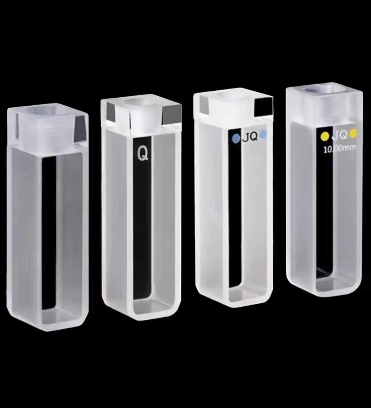 3.5ml 10mm Path Length JGS1 Quartz Cuvette Cell 2-Way Light With Lid For Spectrophotometers