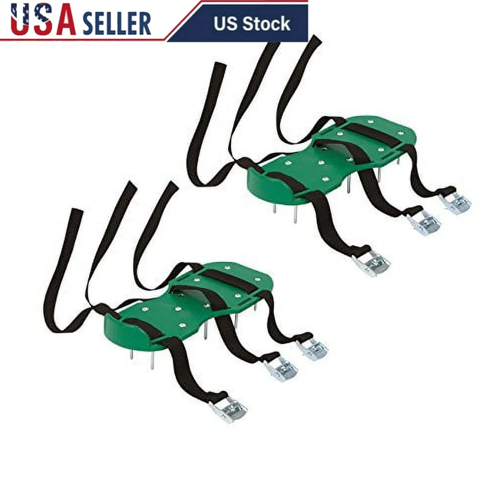 

Lawn Aerator Spike Shoes Adjustable Straps Deep Soil Aeration Durable Zinc Alloy Buckles 13 Spikes Easy Assembly Comfortable Fit