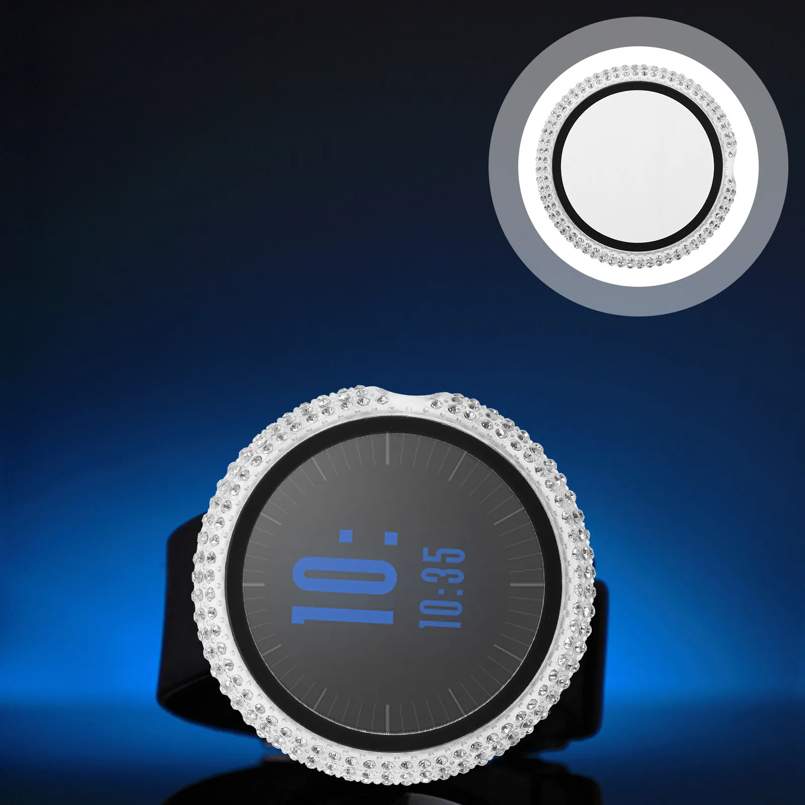 

Полностью инкрустированный стразами корпус часов, совместимый с защитным чехлом Google, защита от царапин, многоразовый защитный корпус.