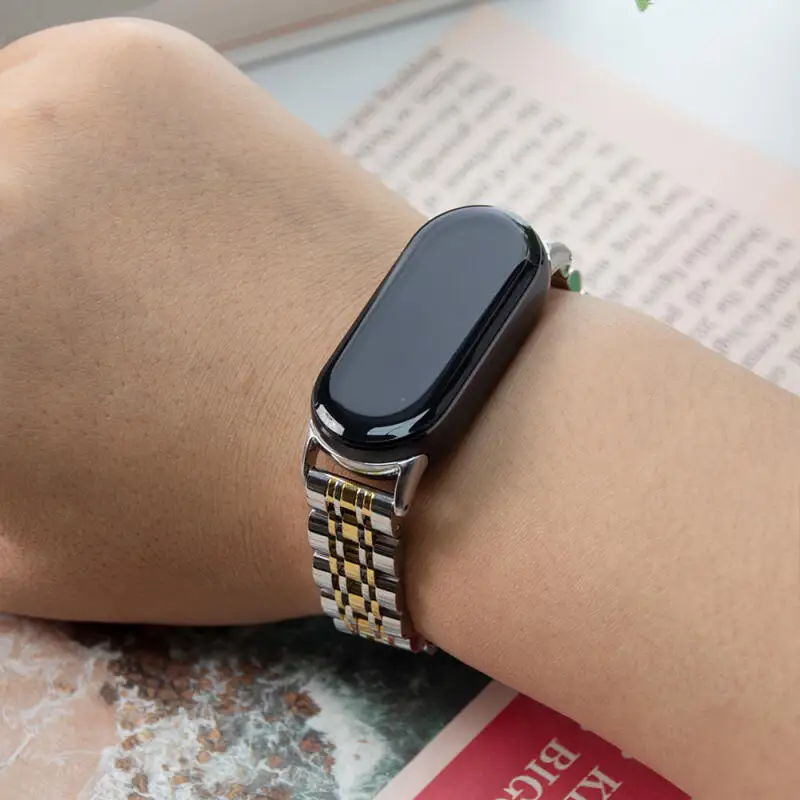 Edelstahl-Uhrenarmband für Xiaomi Mi Band 10 Smartwatch-Armband Metall Correa für Xiaomi Mi Band 8 9 10 Armband – Detail 6