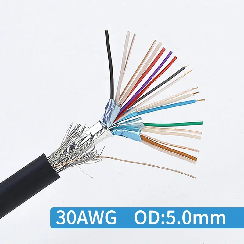 19-pinowy miedziany kabel kompatybilny z HDMI wersja 2.0 4K HDMI drut konstrukcyjny wbudowana okablowanie DIY linia spawalnicza 24/16/28/30AWG 1 metr — zdjęcie 4