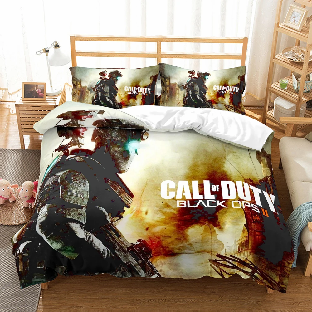 High Quality CALL DUTY Game Pattern Printed Duvet Cover with Pillow Cover Bedding Set  3D Bed Set for Bedroom Decor