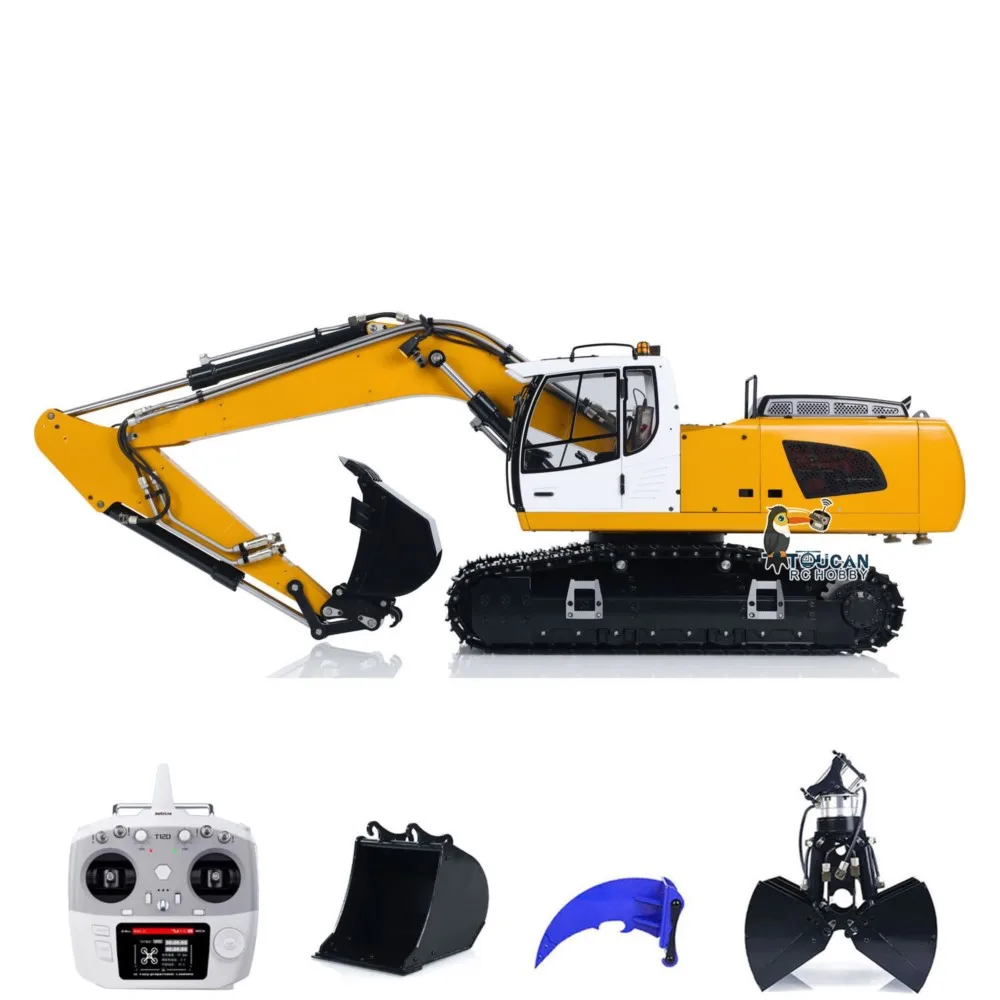 1/14 MTM 946 Hydraulic Tracked RC Excavator 9Ch Radio Control Painted Finished Truck Model W/ Tiltable Clamshell Bucket Ripper