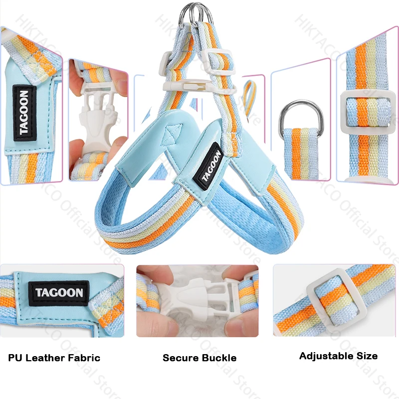 Breathable Dog Harness and Leash Lightweight No Pull Anti Pet Vest for Small Medium Dogs Pet Outdoor Walking Gear In Stock