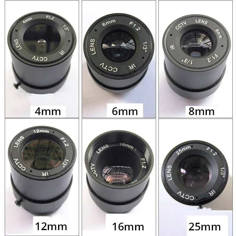

3MP Metal IR CS CCTV Analog Lens 6mm 8mm16mm 25mm Night Vision DIY Network Home Surveillance Security Lens