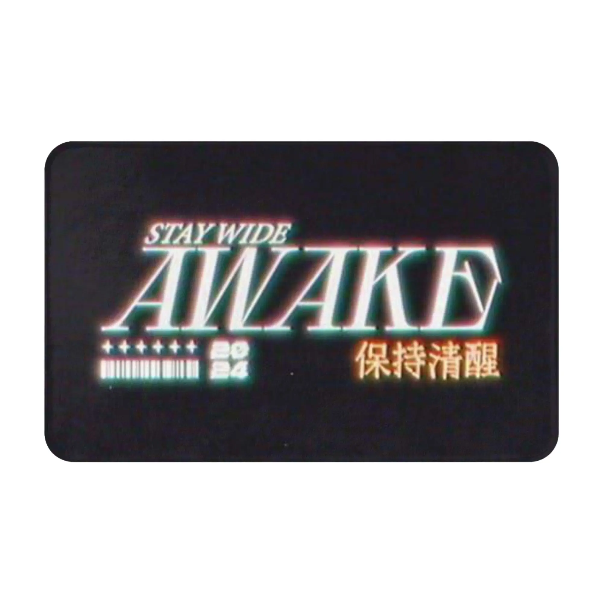 Stay Wide Awake Text Poster Art Non-slip Mat Bedroom  Entrance Doormat Home Decor