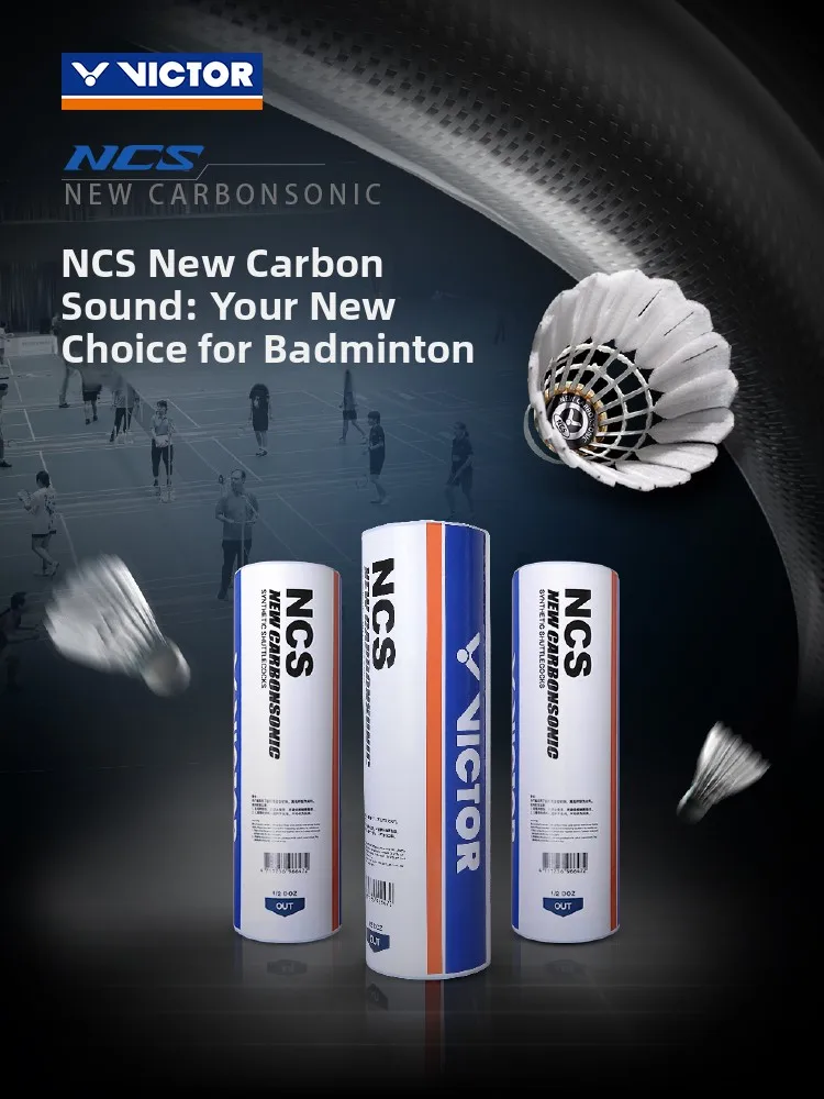 

Victor New Carbon Sound Badminton uttlecos, набор из 2 предметов, искусственный бадминтон для открытого цвета, прочный нейлоновый мяч