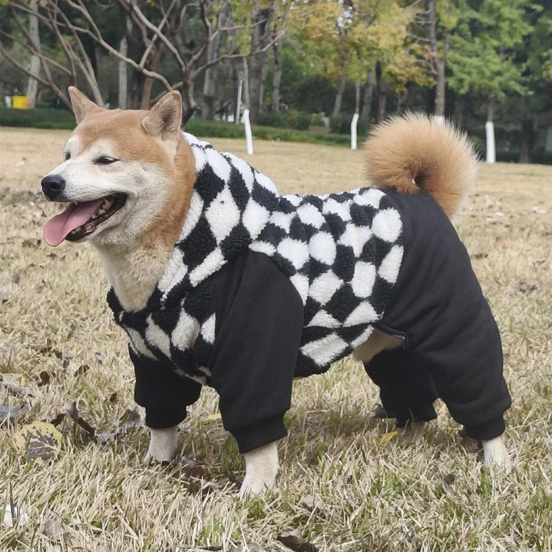 Reversible Dog Jumpsuit Coat Corgi Shiba Inu Border Collie Husky Samoyed Labrador Golden Retriever Big Dog Clothing Pet Apparel