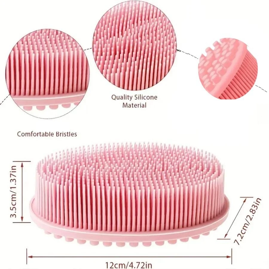 Brosse de bain en silicone en utilisation