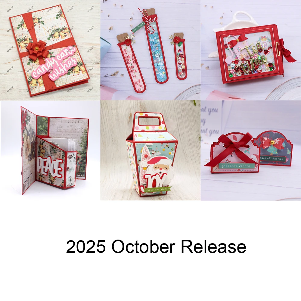 

KLJUYP 2025 October Release Bundle металлические трафареты для DIY Скрапбукинг декоративное тиснение DIY бумажные карты