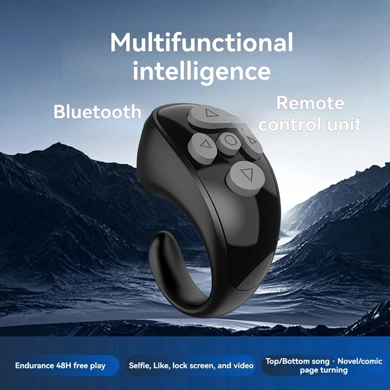 Ring Controller E-Book Page Turner Remote Control Ring Music Video Controller For Tiktok IOS Android Laptopm13k