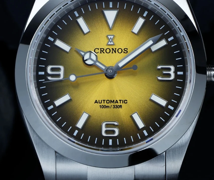 Cronos L6032 36mm hommes montre mécanique PT5000 automatique saphir cristal BGW9 lumineux 100M étanche mode montre d'affaires