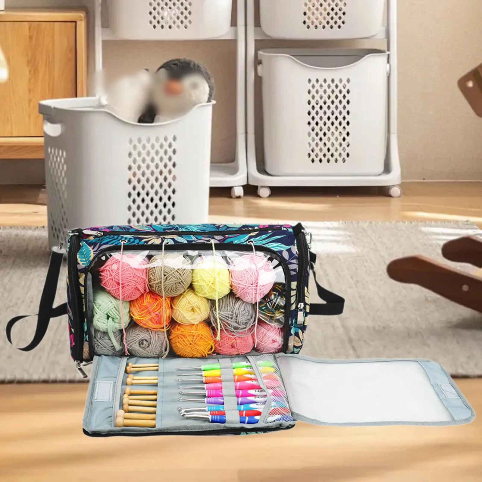 

Crochet Knitting Bag Crochet Storage Box for Knitting Crochet Hooks