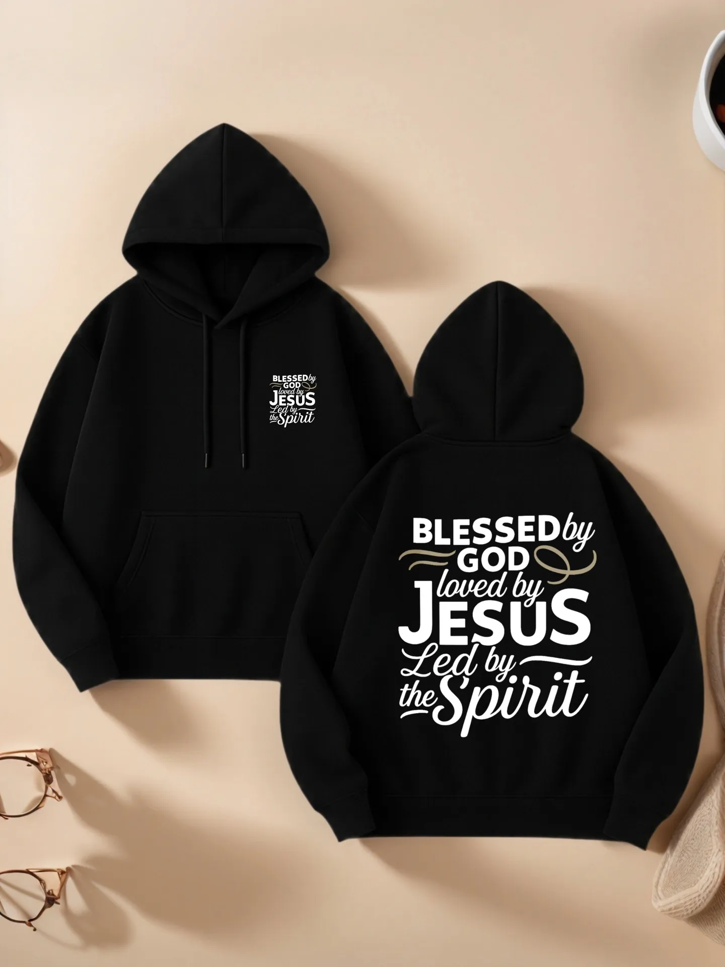 

Graphic Hoodie Women, Letter Print, Casual Aesthetic, Fleece, Casual Everyday Wear, For Teens