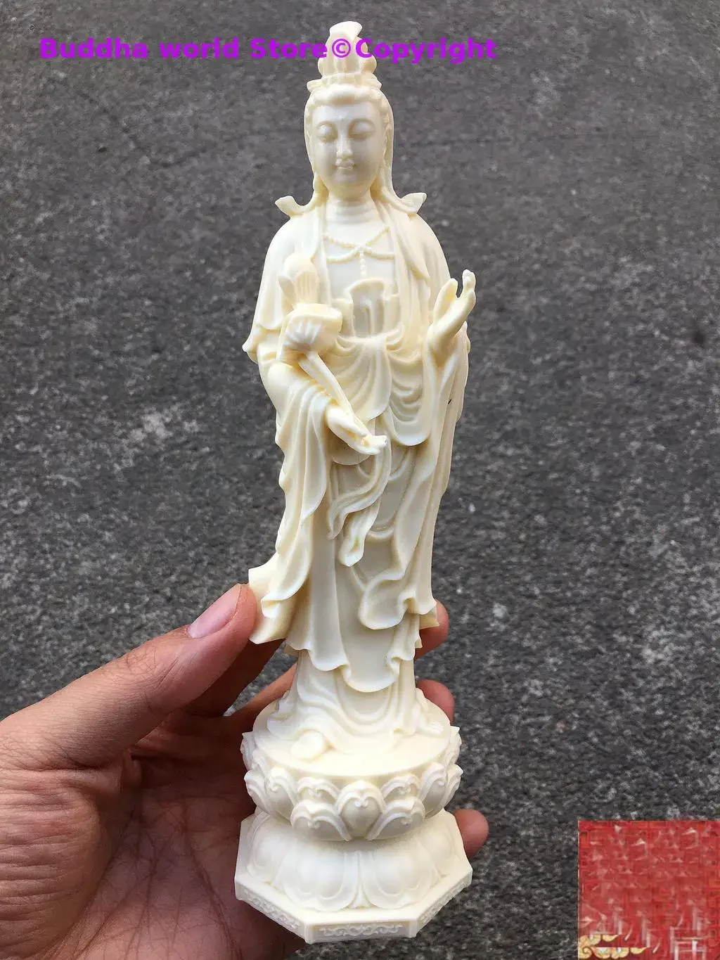 20cm HOME OFFICE Company SHOP CAR safety health good luck Efficacious protection Mahasthamaprapta Guanyin buddha carving statue