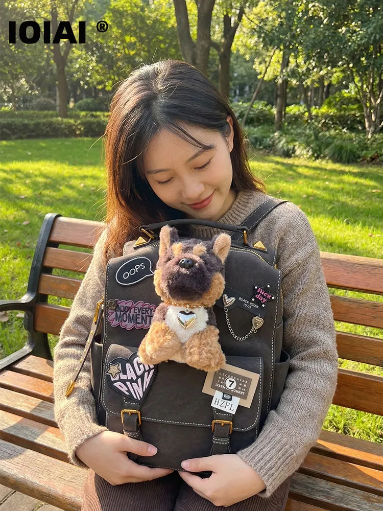 

Original Fashion Cartoon Pattern Decoration Teddy Bear Doll Design Multifunctional Three-dimensional Multi Pocket Backpack Trend