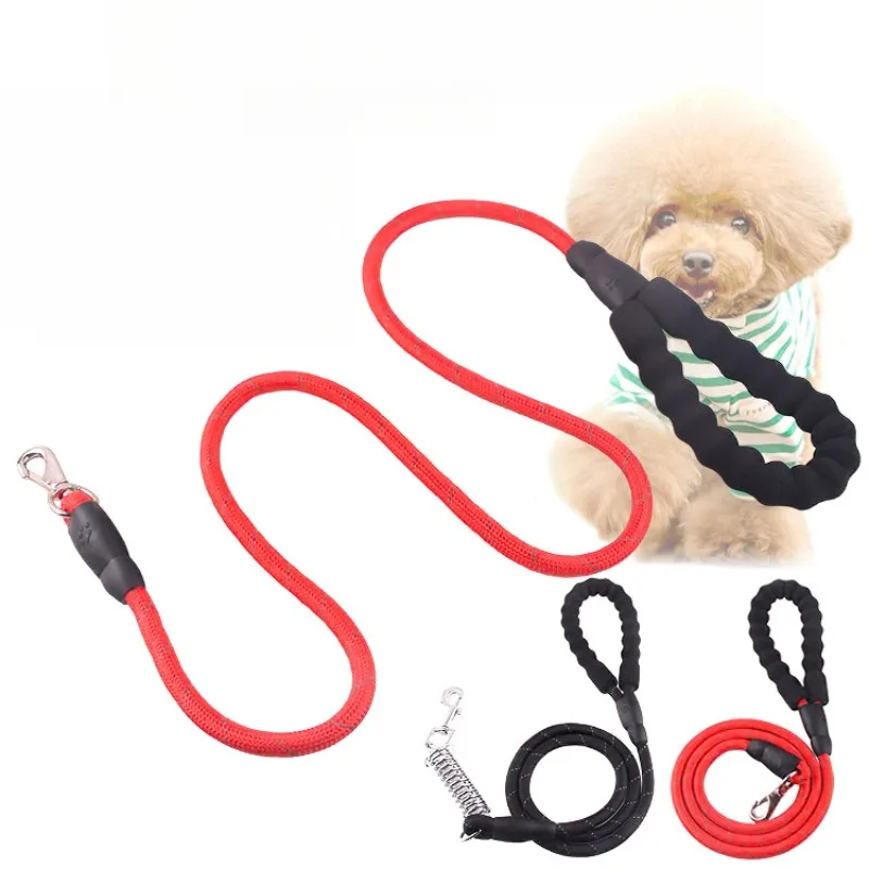 Pet Traction Rope Nylon Buffer Spring Chest Back Traction Strap Reflective Multi Color Round Rope Dog Traction Rope