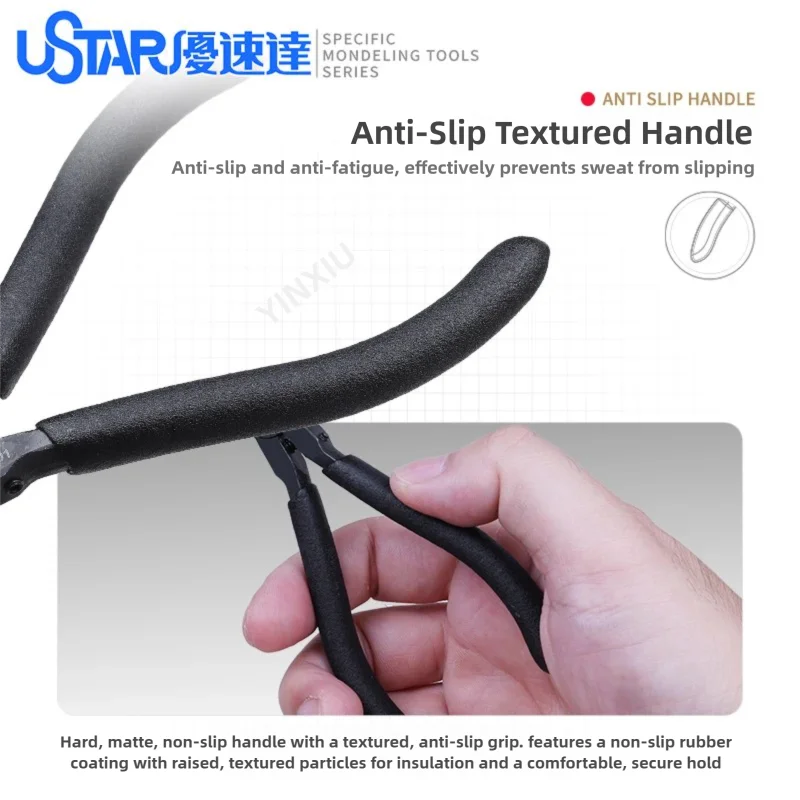 USTAR Chrome Vanadium Side Cutter Double Edge Cutting Pliers for Gundam Military Scale Model Sprue Cutting & DIY Hobby Craft - view 3