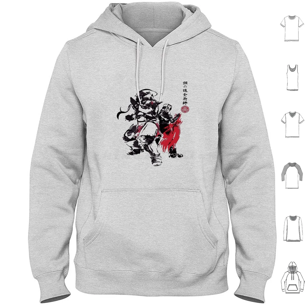 Sudadera con Capucha Brotherhood Sumi E de Algodón de Manga Larga, Homunculus Fullmetal Alchemist Anime Manga Full Metal Brotherhood Edward Elric