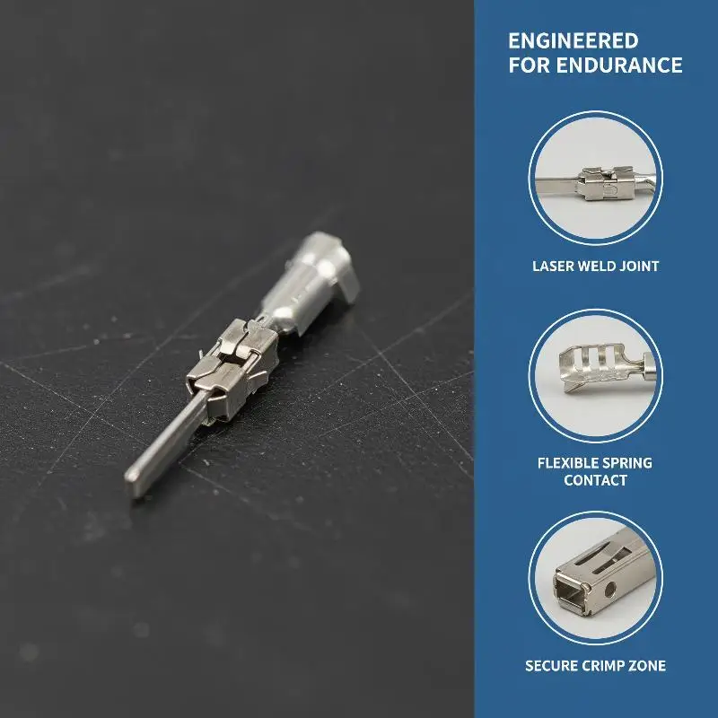 [J] 10Pcs Female Male Crimp Terminal 0.35mm 2-2.5mm² For Car Big J519 BCMJ519 Car Terminals 2.8mm 1.5mm Pin Terminal