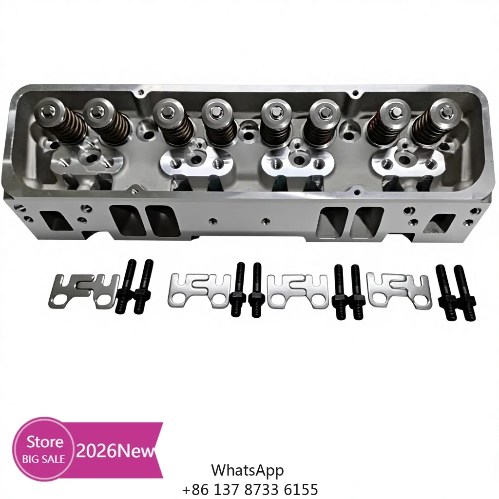 2026 New Aluminum GM350 SBC 5.7 V8 Engine Complete Cylinder Head 12528913 12558062 10239906 For Chevy CHEVROLET 350 V8 5.7L
