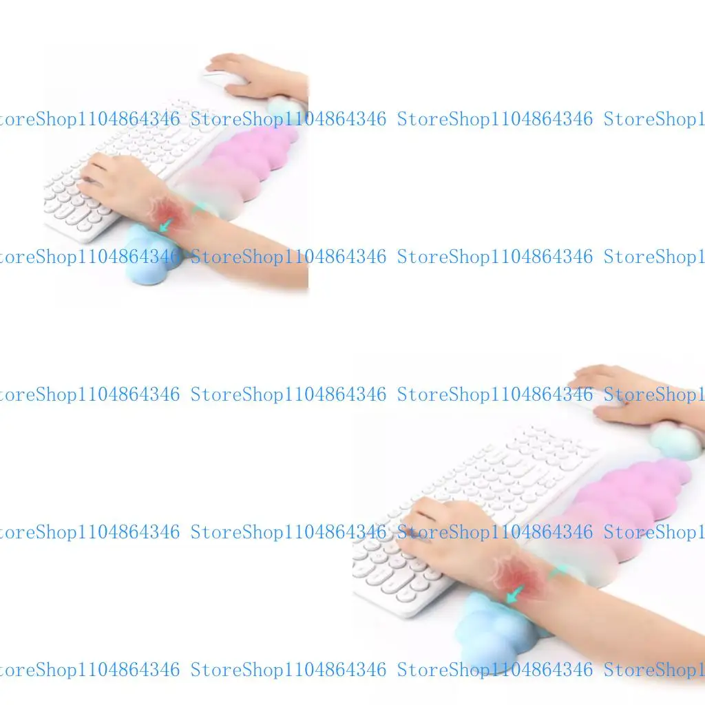 

5asd Soft Ergonomic Cloud Mouse Wrist Rest Silicone Pad Rest Desk Wrist Support