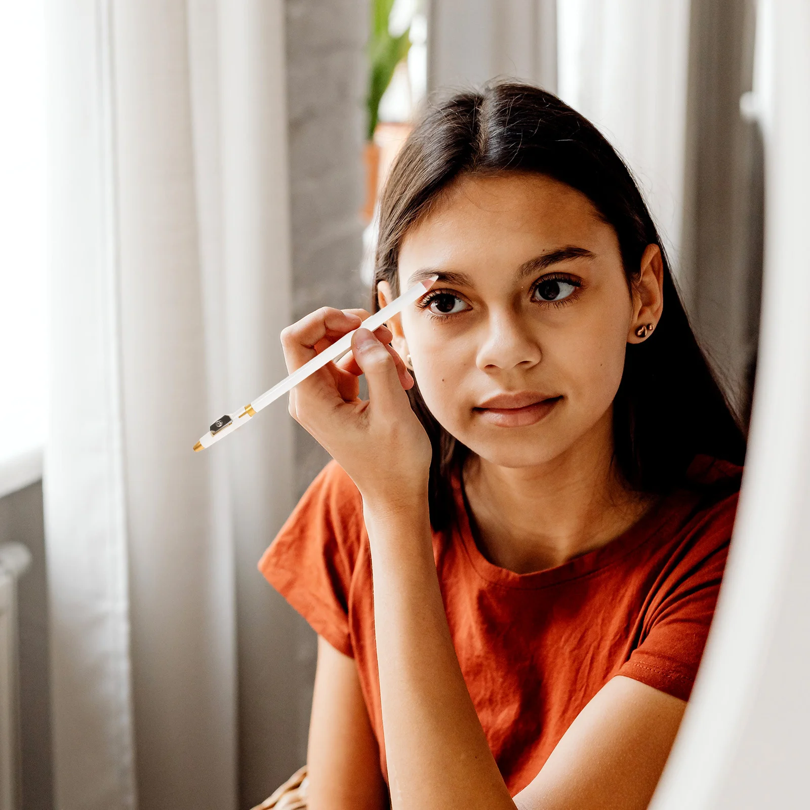 Crayon à sourcils en bois, longue durée, résistant à l'eau, stylo de maquillage pour forme de sourcils naturels, outil de maquillage pour femmes, 12 pièces