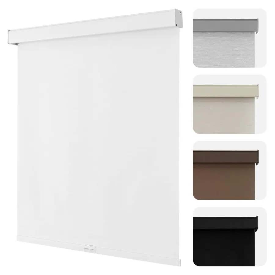 

Рулонные шторы блэкаут 100% светонепроницаемые, беспроводные жалюзи для окон, FreeStop Shades, защита от УФ-излучения, натуральные тканые жалюзи для дома и офиса