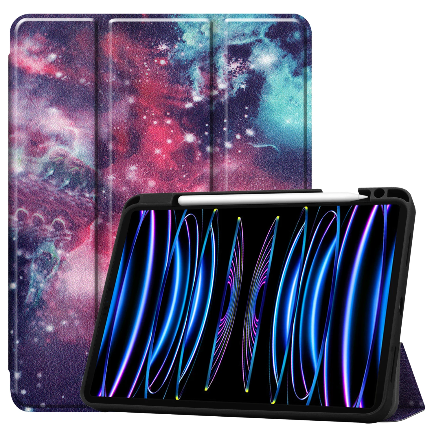 

Tablet Case For Apple iPad pro 12.9 2022 A2764 For Pro 12.9 2021 2020 2019 TPU With Pen Slot Shockproof Kids Flip Tablet Cover